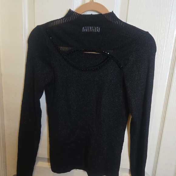 Everly Sweaters - Everly Black Ribbed Knit Top